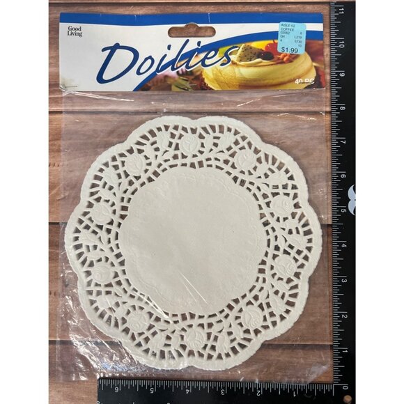 Round White Paper Doilies 7.5-Inch 40-Pack Disposable Decorative 9195 - Picture 1 of 2